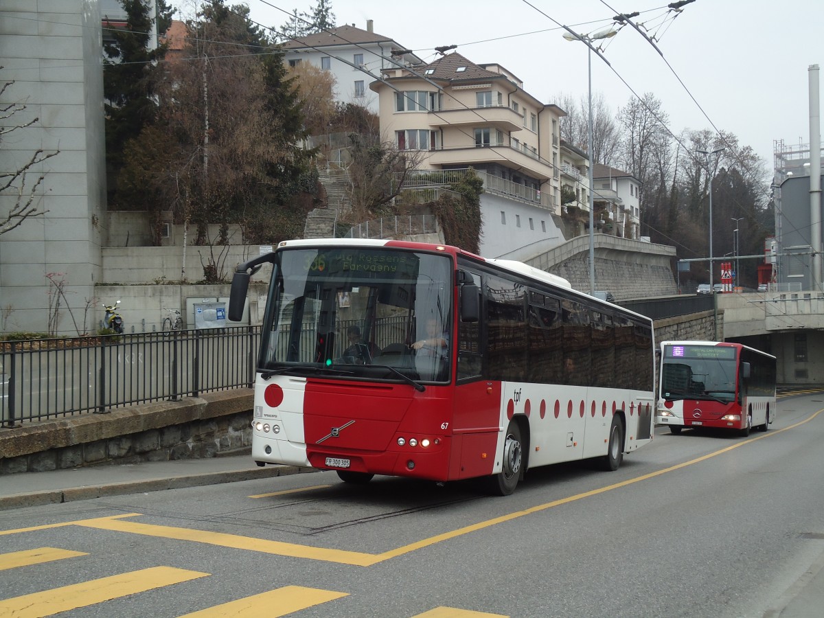 (132'688) - TPF Fribourg - Nr. 67/FR 300'305 - Volvo am 7. M�rz 2011 in Fribourg, Avenue Beauregard