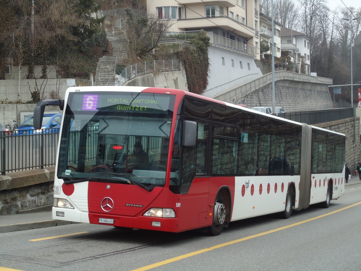 (132'698) - TPF Fribourg - Nr. 589/FR 300'430 - Mercedes am 7. M�rz 2011 in Fribourg, Avenue Beauregard