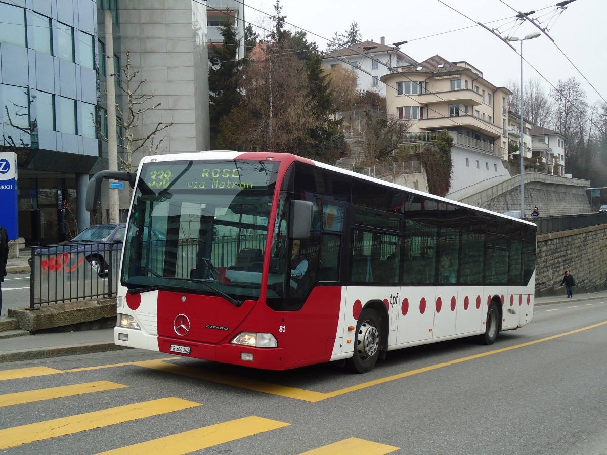 (132'703) - TPF Fribourg - Nr. 81/FR 300'342 - Mercedes am 7. M�rz 2011 in Fribourg, Avenue Beauregard