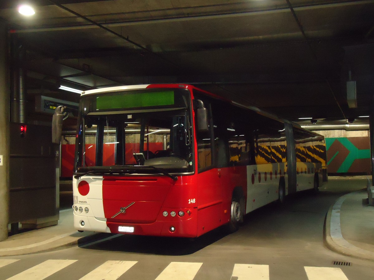 (132'723) - TPF Fribourg - Nr. 148/FR 300'346 - Volvo am 7. M�rz 2011 in Fribourg, Busbahnhof