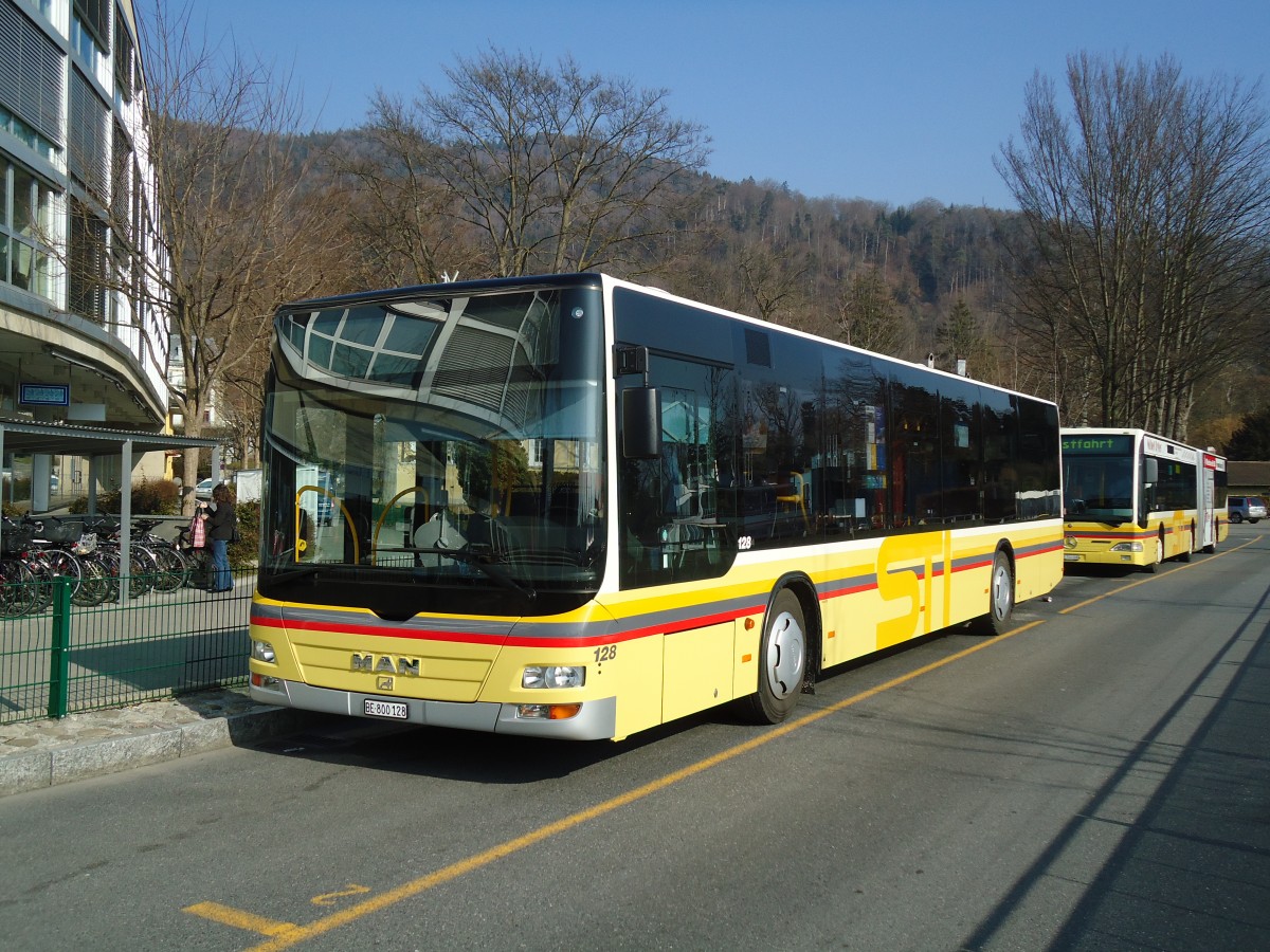 (132'733) - STI Thun - Nr. 128/BE 800'128 - MAN am 7. M�rz 2011 bei der Schiffl�ndte Thun