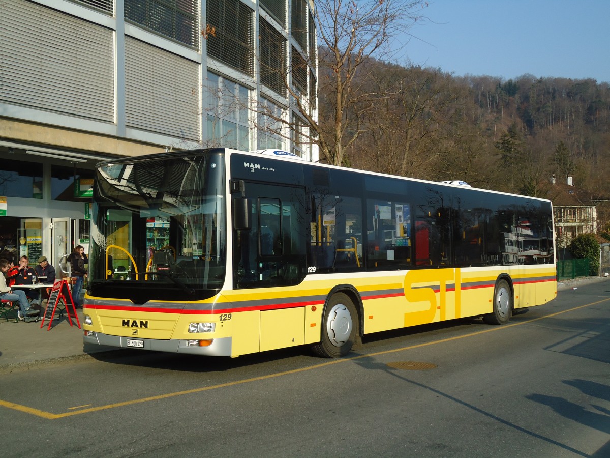 (132'781) - STI Thun - Nr. 129/BE 800'129 - MAN am 8. M�rz 2011 bei der Schiffl�ndte Thun