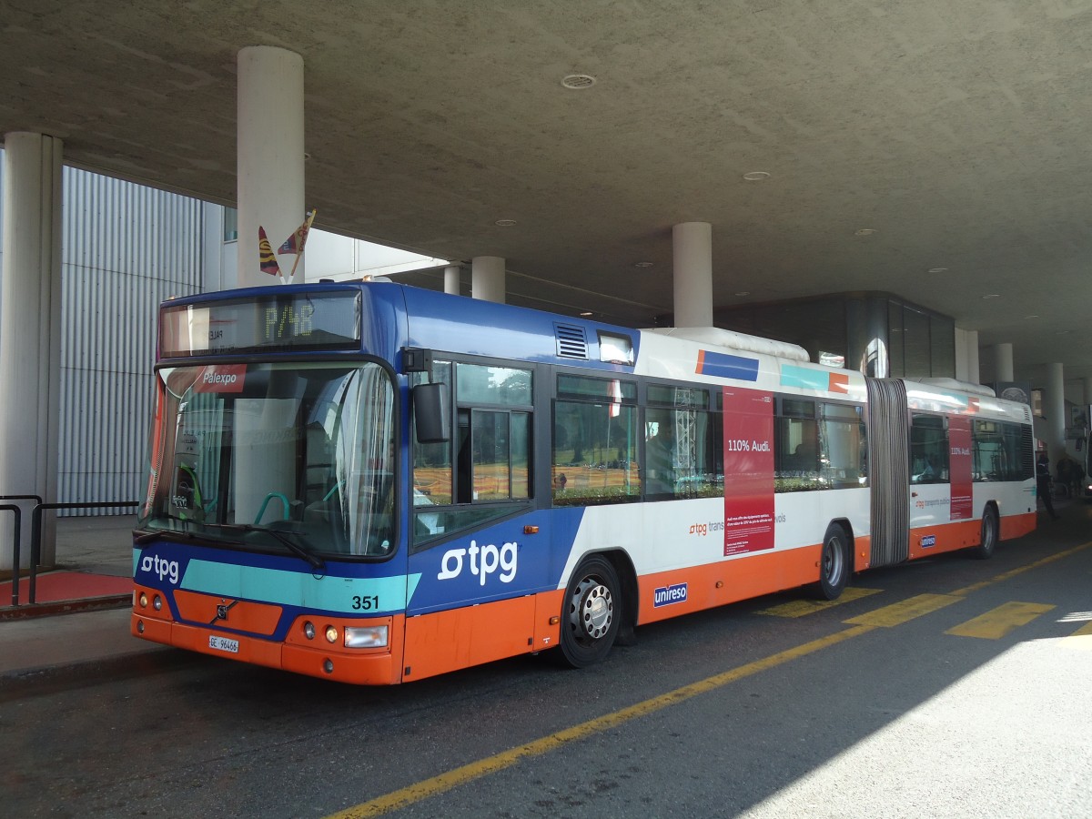 (132'830) - TPG Gen�ve - Nr. 351/GE 96'466 - Volvo am 10. M�rz 2011 in Gen�ve, Palexpo