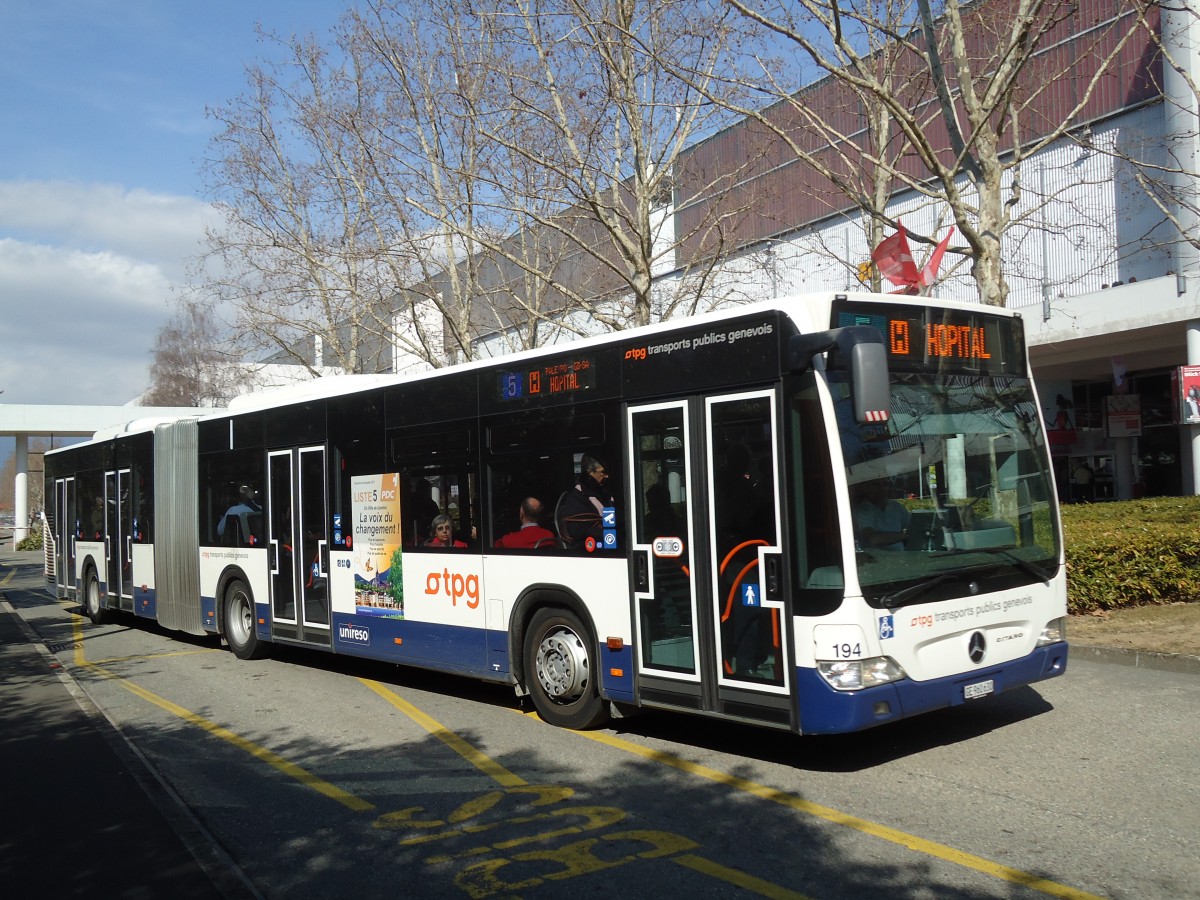 (132'841) - TPG Gen�ve - Nr. 194/GE 960'630 - Mercedes am 10. M�rz 2011 in Gen�ve, Palexpo