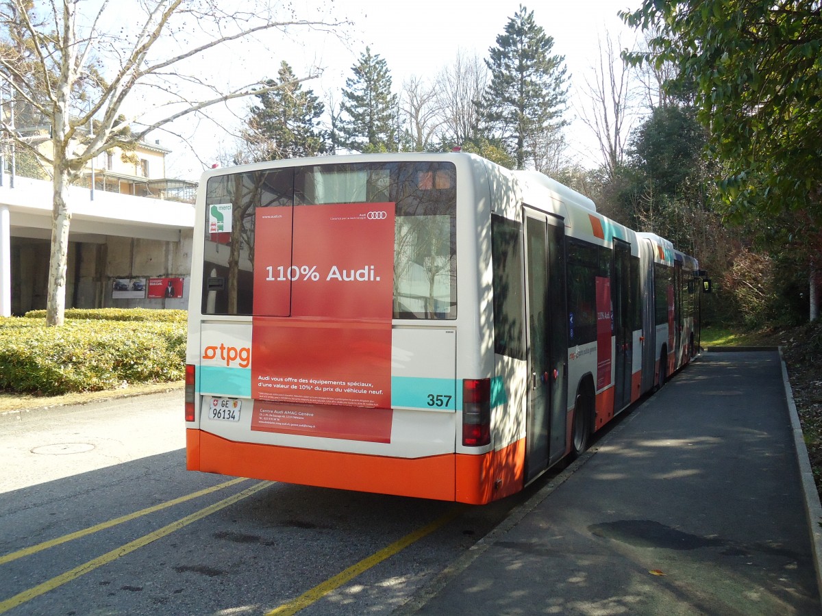 (132'842) - TPG Gen�ve - Nr. 357/GE 96'134 - Volvo am 10. M�rz 2011 in Gen�ve, Palexpo