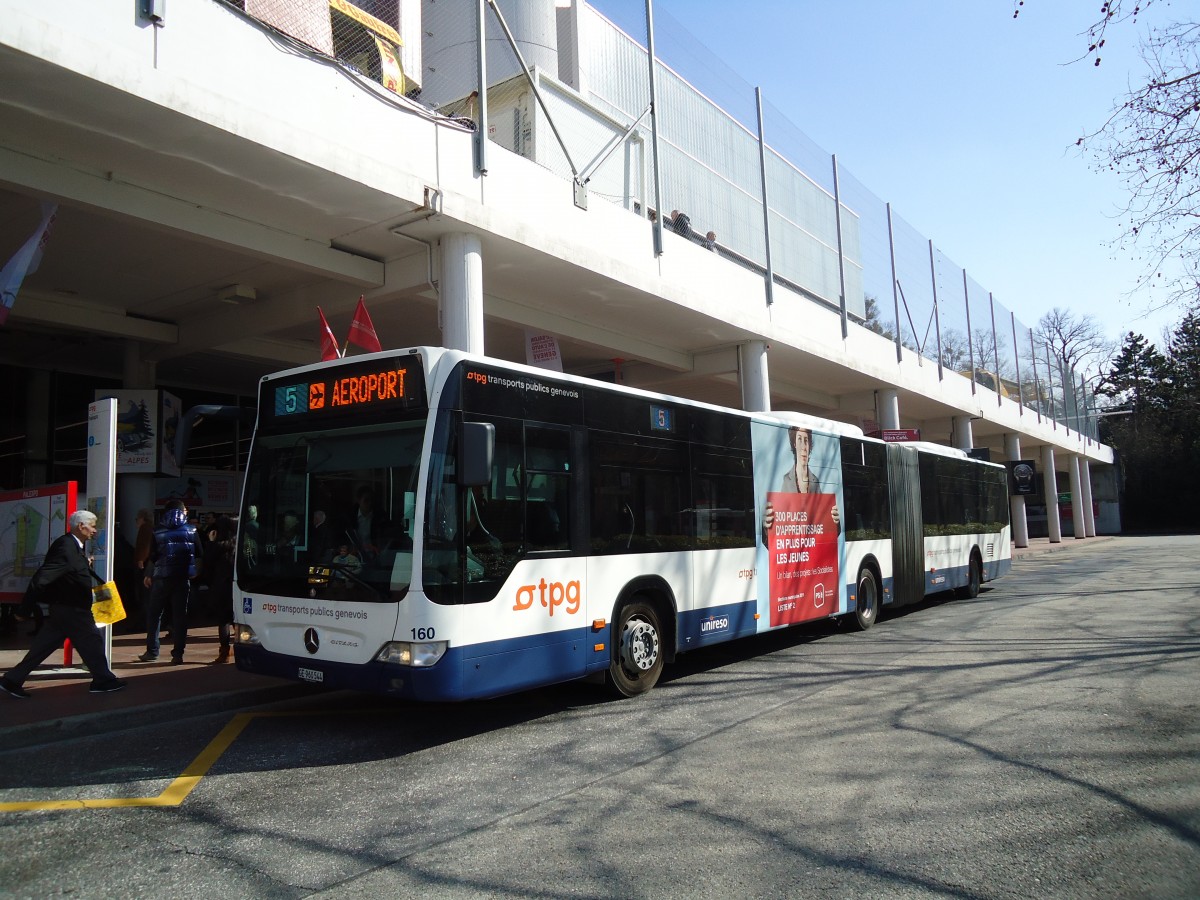 (132'846) - TPG Gen�ve - Nr. 160/GE 960'544 - Mercedes am 10. M�rz 2011 in Gen�ve, Palexpo