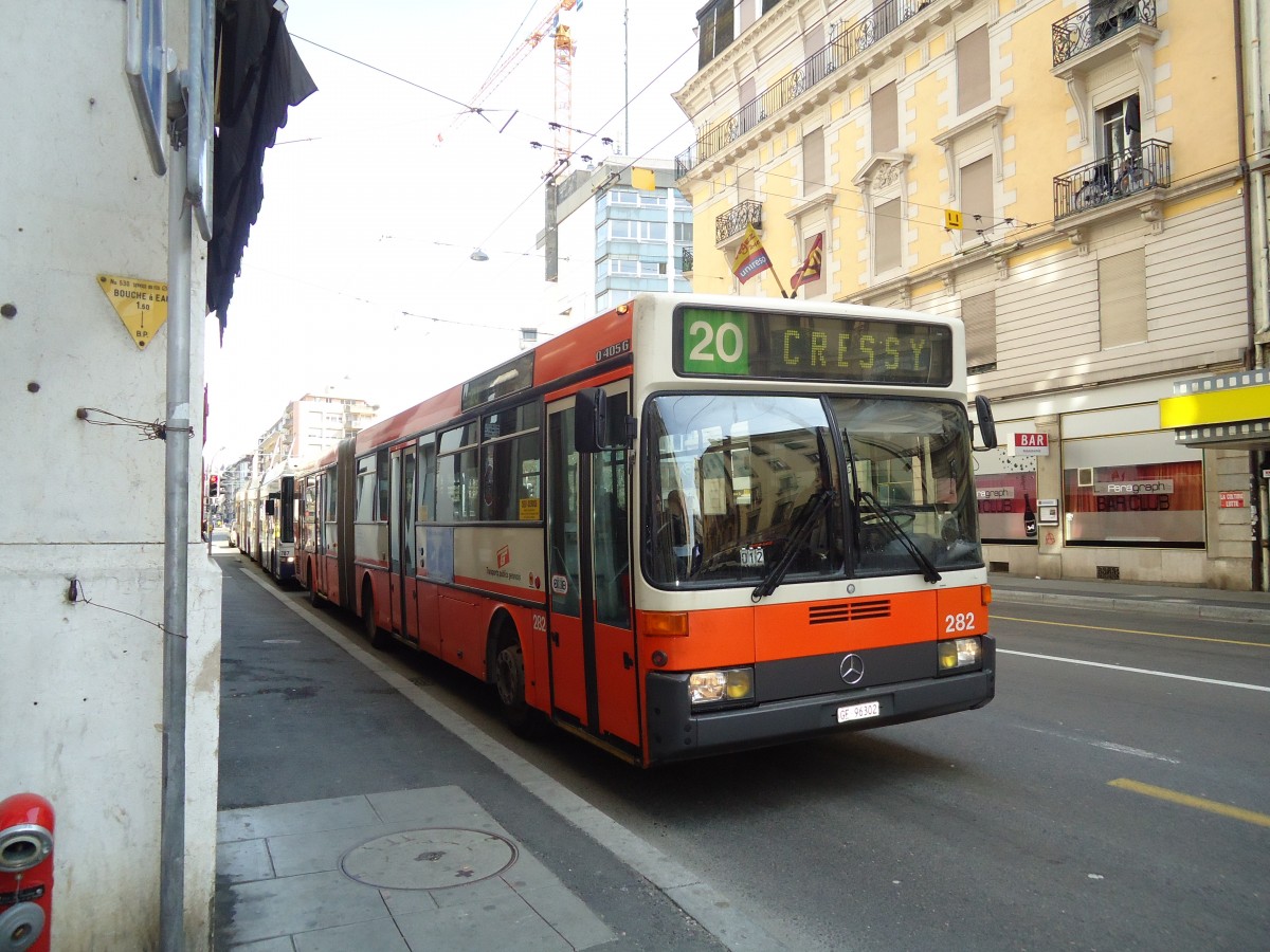 (132'857) - TPG Gen�ve - Nr. 282/GE 96'302 - Mercedes am 10. M�rz 2011 in Gen�ve, Jonction