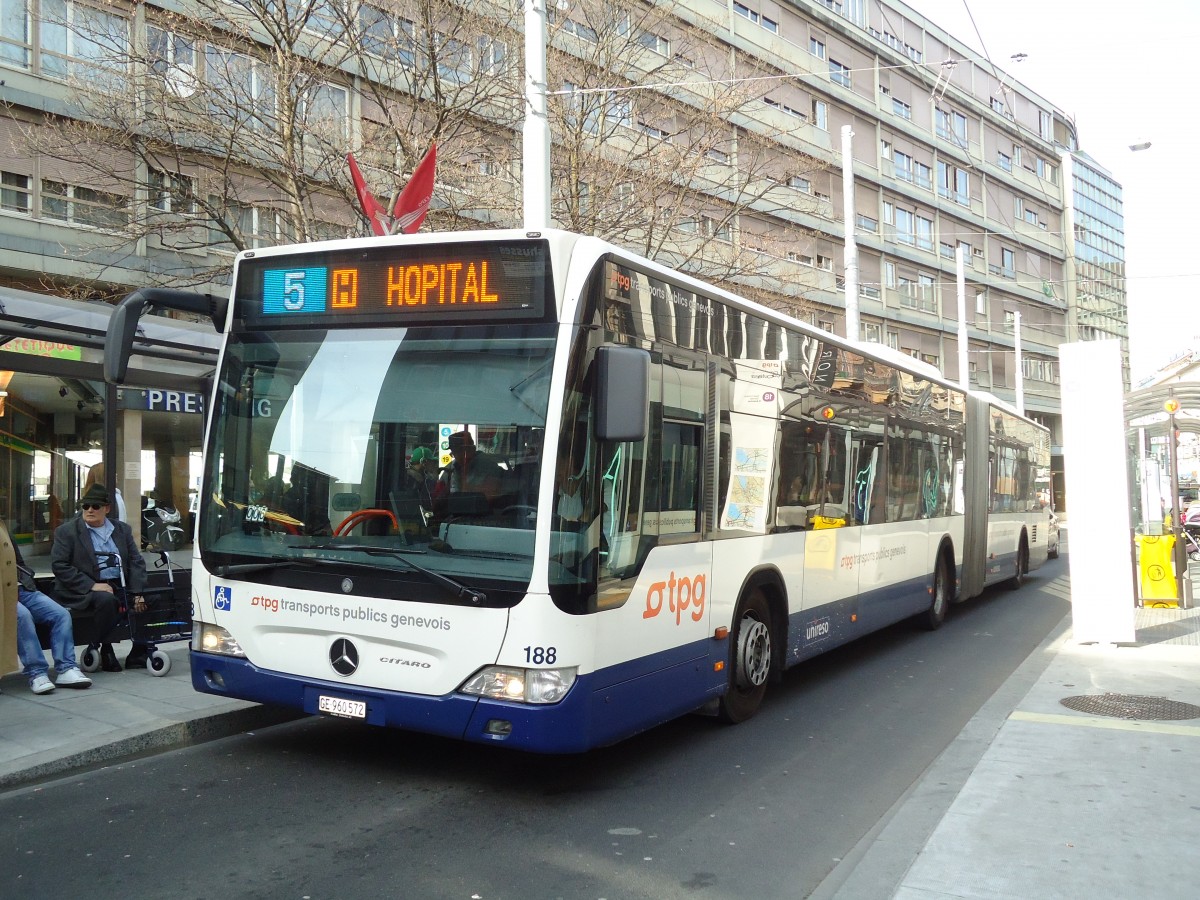 (132'909) - TPG Gen�ve - Nr. 188/GE 960'572 - Mercedes am 10. M�rz 2011 in Gen�ve, Coutance