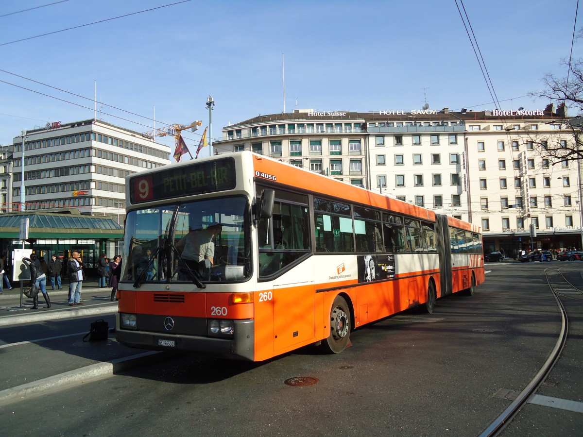 (132'944) - TPG Gen�ve - Nr. 260/GE 96'500 - Mercedes am 10. M�rz 2011 beim Bahnhof Gen�ve
