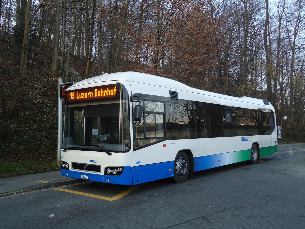 (132'957) - VBL Luzern - Nr. 74/LU 250'373 - Volvo am 11. M�rz 2011 in Luzern, Friedental