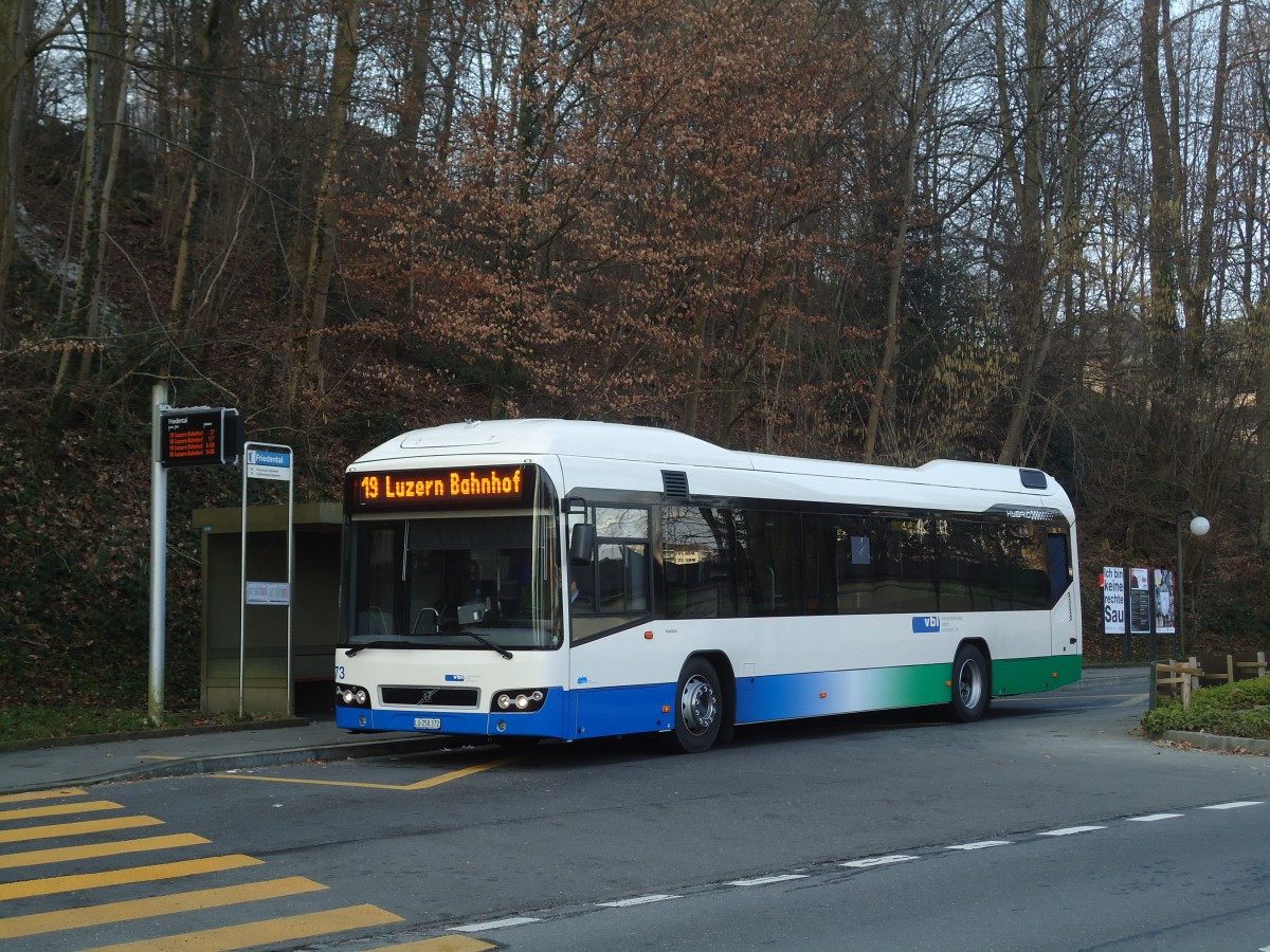 (132'961) - VBL Luzern - Nr. 73/LU 250'372 - Volvo am 11. M�rz 2011 in Luzern, Friedental