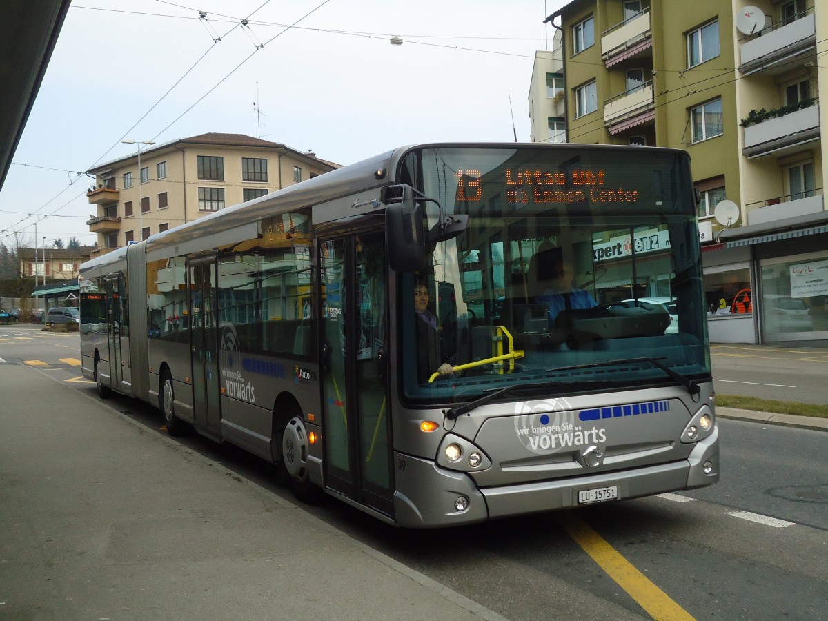 (132'978) - AAGR Rothenburg - Nr. 39/LU 15'751 - Irisbus am 11. M�rz 2011 in Emmenbr�cke, Sprengi