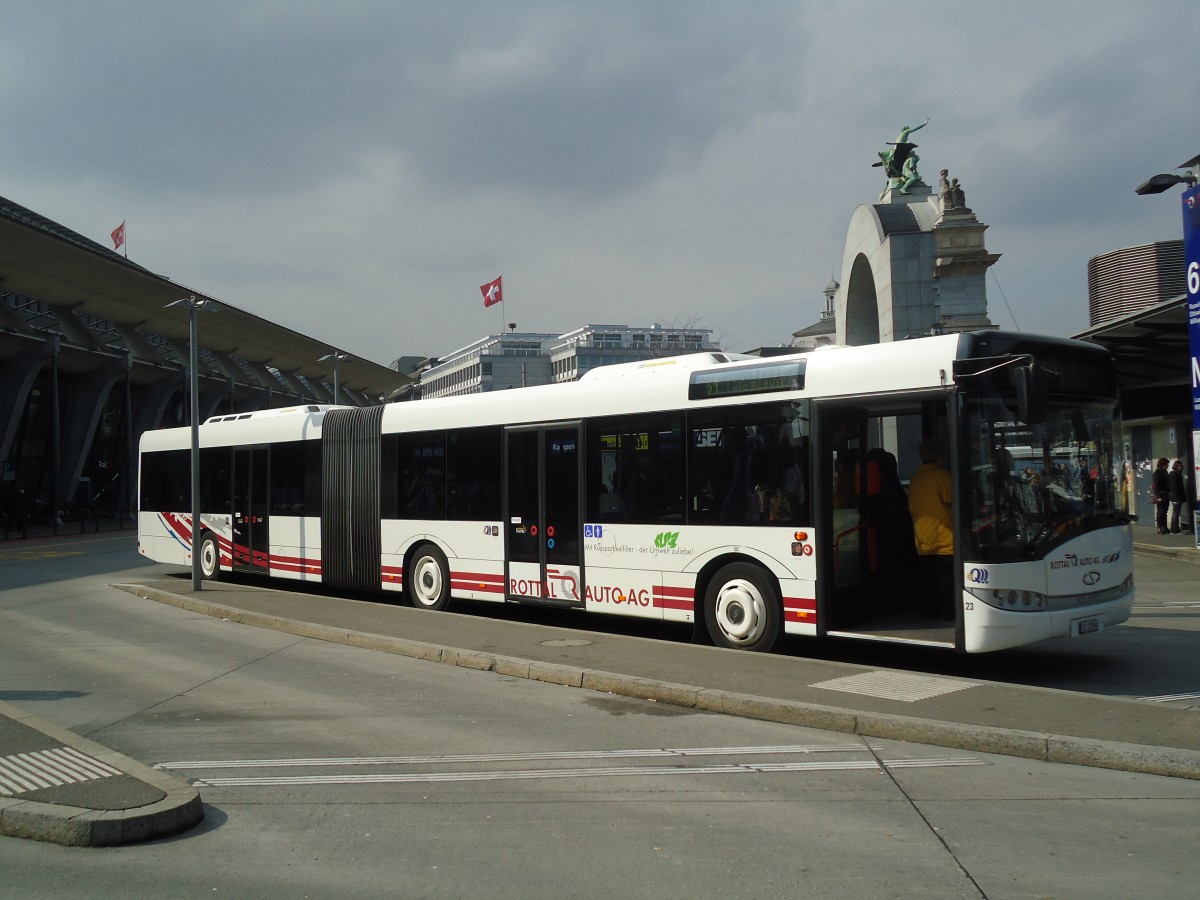(133'016) - ARAG Ruswil - Nr. 23/LU 12'099 - Solaris am 11. M�rz 2011 beim Bahnhof Luzern
