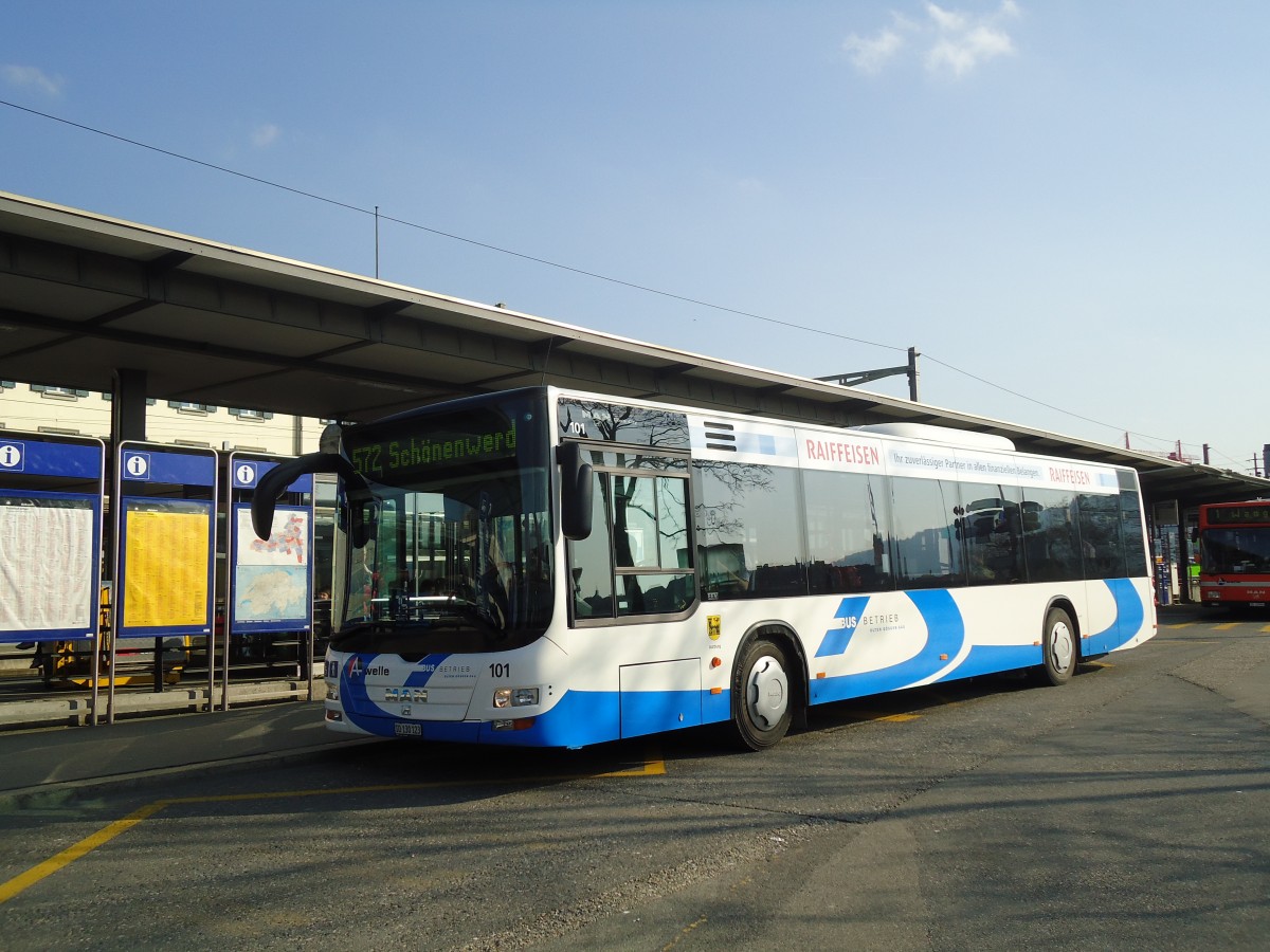 (133'062) - BOGG Wangen b.O. - Nr. 101/SO 130'123 - MAN am 11. M�rz 2011 beim Bahnhof Olten