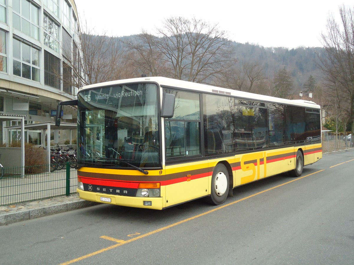 (133'072) - STI Thun - Nr. 9/BE 36'720 - Setra (ex AvH Heimenschwand Nr. 9) am 13. M�rz 2011 bei der Schiffl�ndte Thun