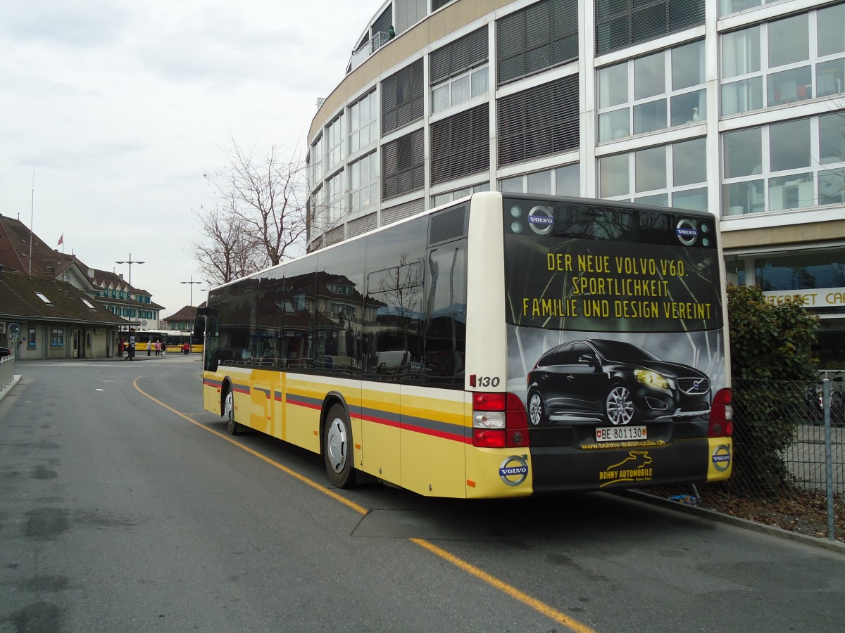 (133'081) - STI Thun - Nr. 130/BE 801'130 - MAN am 16. M�rz 2011 bei der Schiffl�ndte Thun