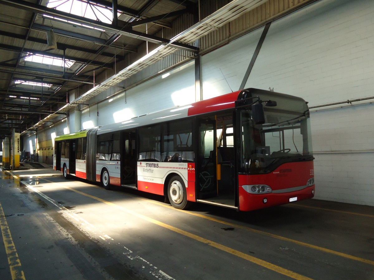 (133'088) - SW Winterthur - Nr. 332/ZH 719'332 - Solaris am 20. M�rz 2011 in Winterthur, Depot Gr�zefeld