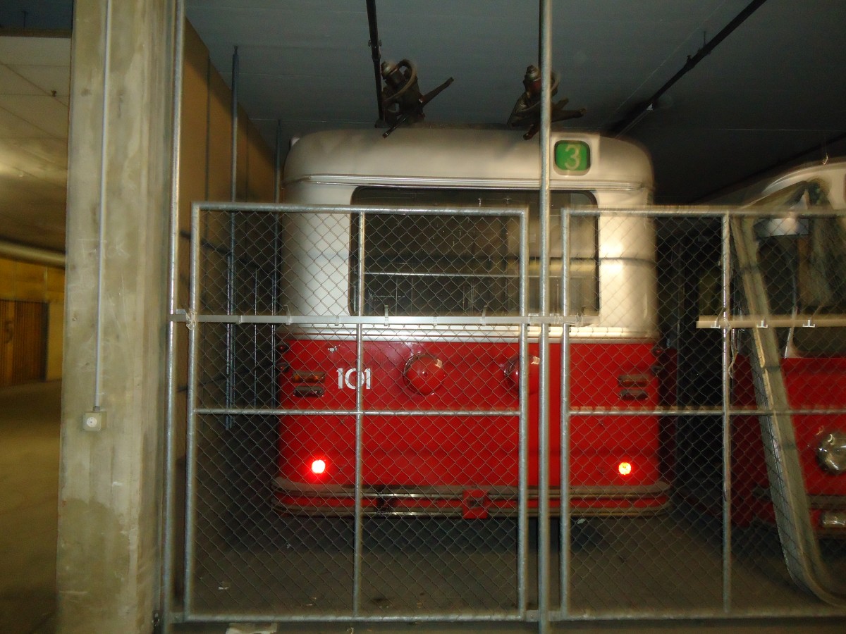 (133'111) - WV Winterthur - Nr. 101 - FBW/SWS Gelenktrolleybus am 20. M�rz 2011 in Winterthur, Depot Gr�zefeld