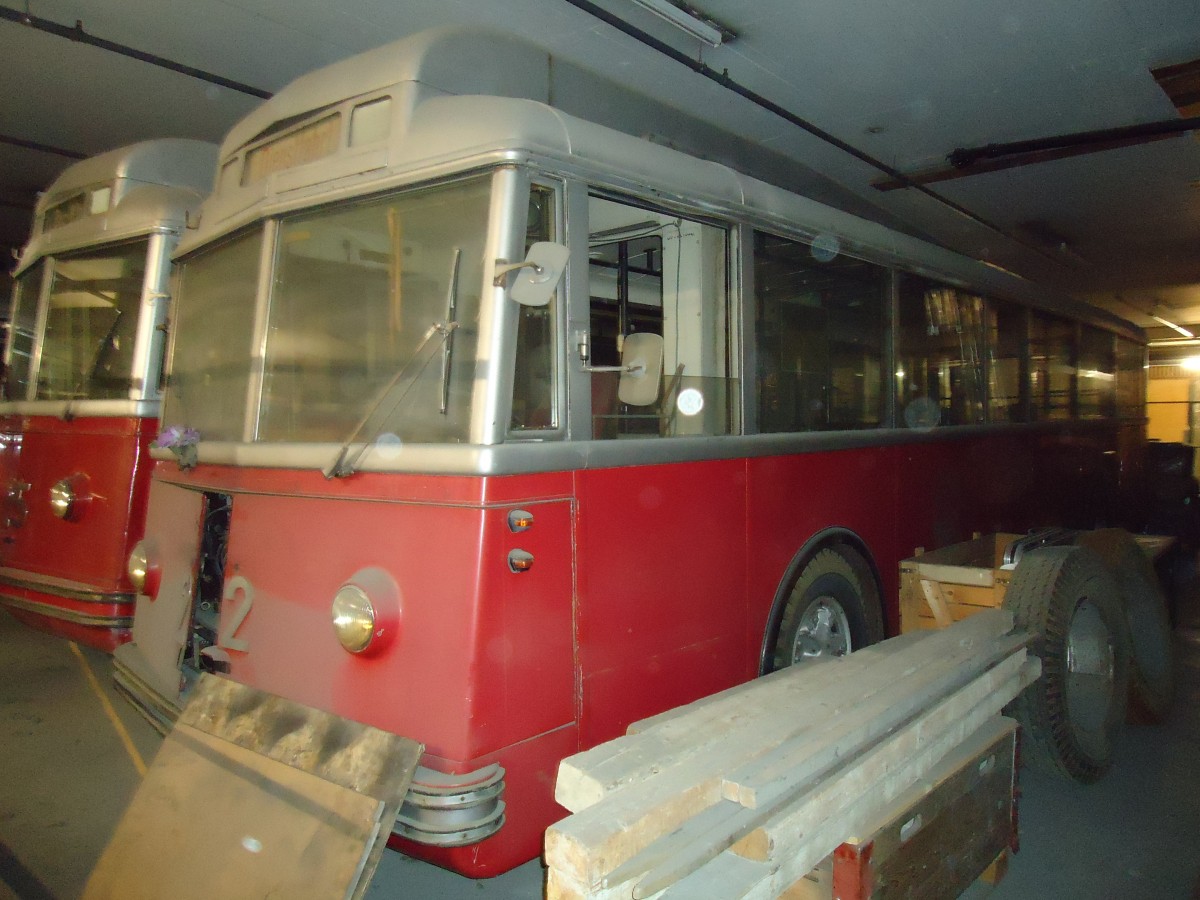 (133'113) - WV Winterthur - Nr. 22 - FBW/Saurer Trolleybus am 20. M�rz 2011 in Winterthur, Depot Gr�zefeld
