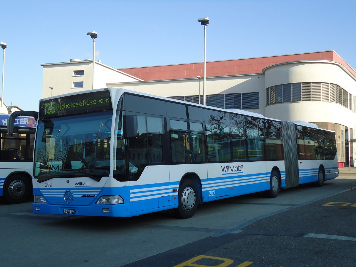 (133'149) - WilMobil, Wil - Nr. 292/SG 338'841 - Mercedes (ex RTB Altst�tten Nr. 1) am 23. M�rz 2011 beim Bahnhof Wil