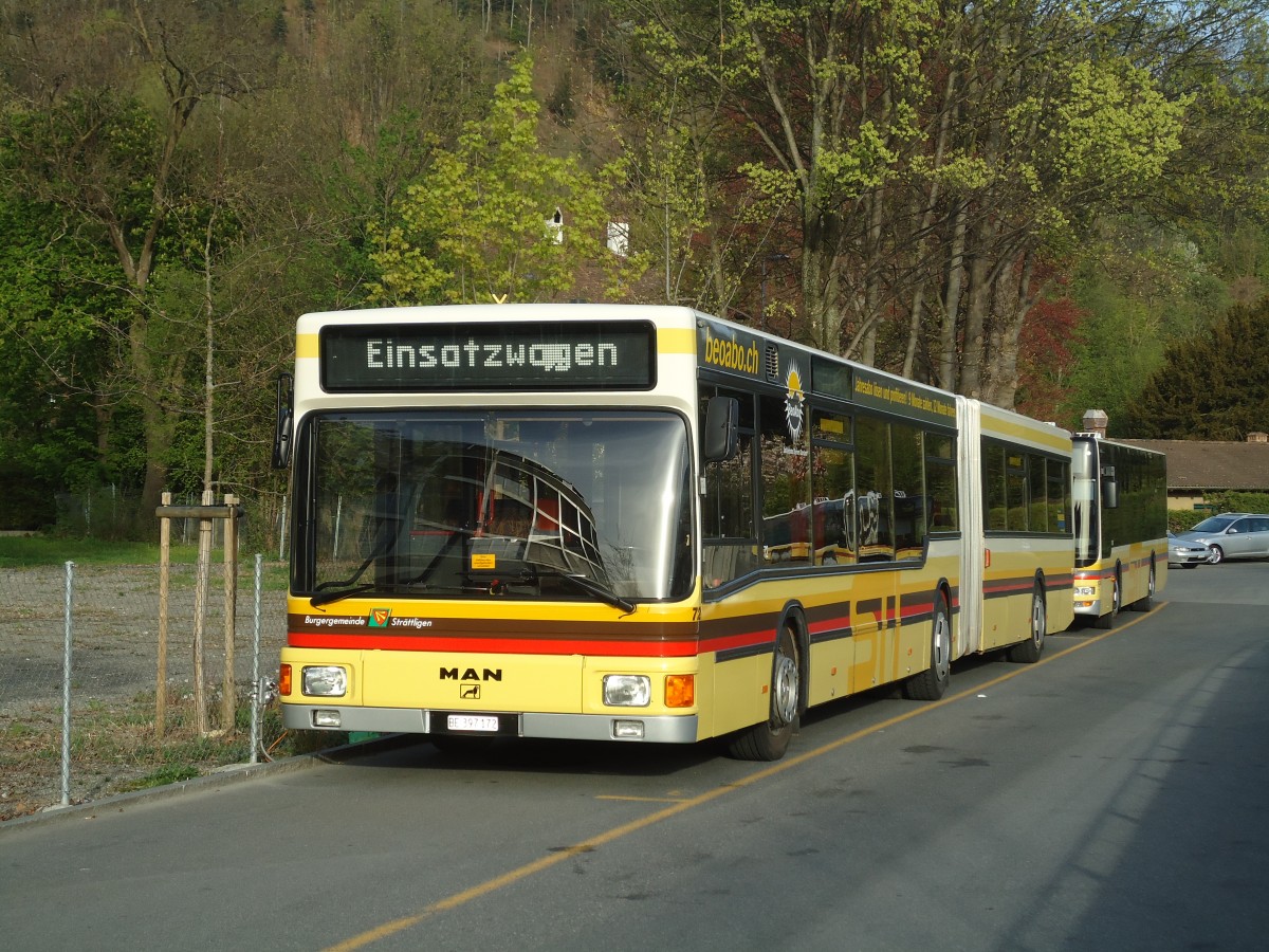 (133'207) - STI Thun - Nr. 72/BE 397'172 - MAN am 11. April 2011 bei der Schiffl�ndte Thun