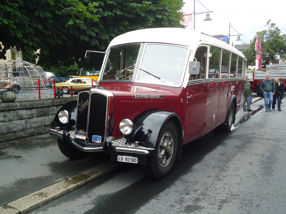 (134'024) - Bechter, Kriens - LU 82'380 - Saurer/Krapf (ex M�nch, D-Marienberg; ex Spring, Widnau; ex RhV Altst�tten Nr. 33; ex Th�r, Eichberg) am 11. Juni 2011 in Sarnen, OiO