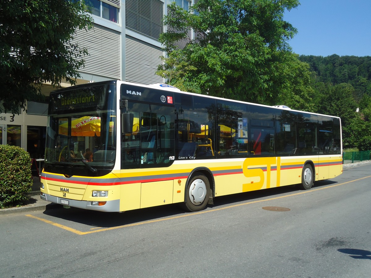 (134'534) - STI Thun - Nr. 113/BE 700'113 - MAN am 27. Juni 2011 bei der Schiffl�ndte Thun