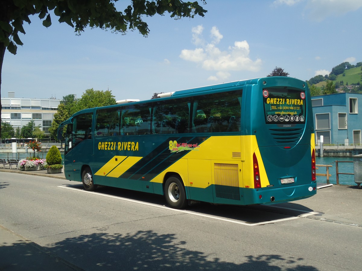 (134'568) - Ghezzi, Rivera - Nr. 6/TI 23'662 - Scania/Irizar am 28. Juni 2011 bei der Schiffl�ndte Thun