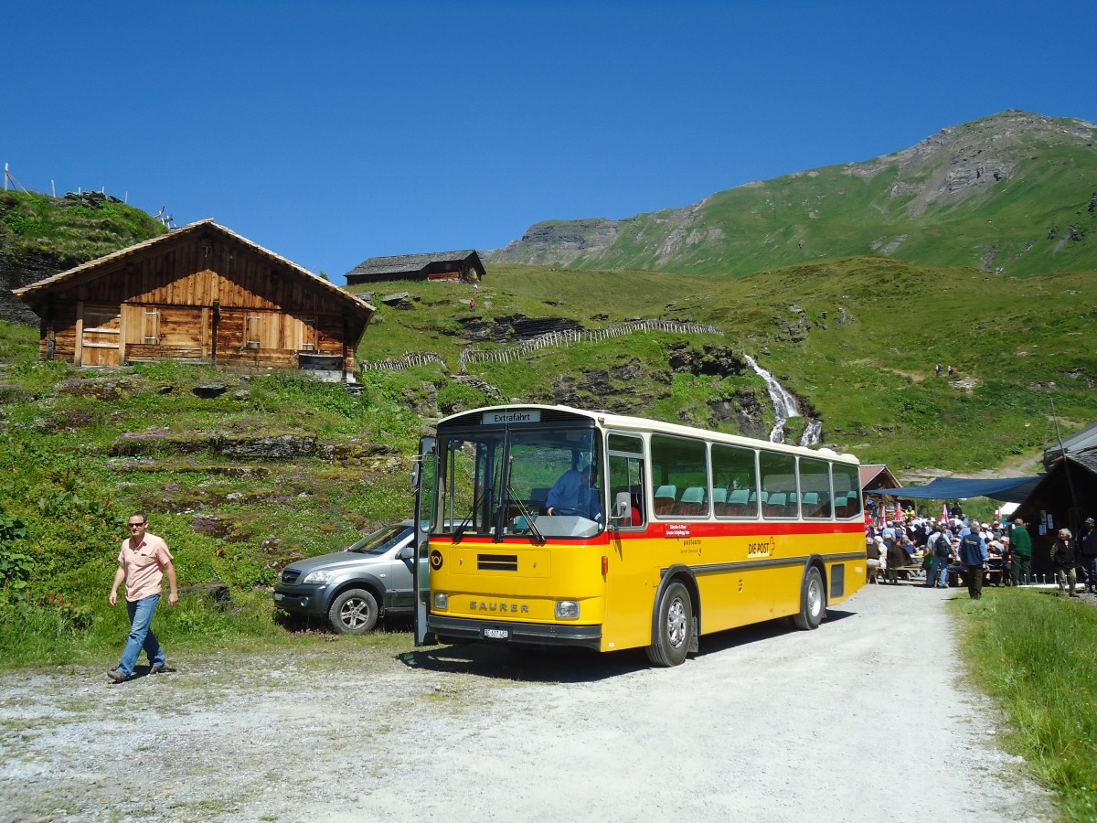 (134'686) - AVG Meiringen - Nr. 74/BE 607'491 - Saurer/R&J (ex P 24'357) am 3. Juli 2011 in Grindelwald, Bachl�ger
