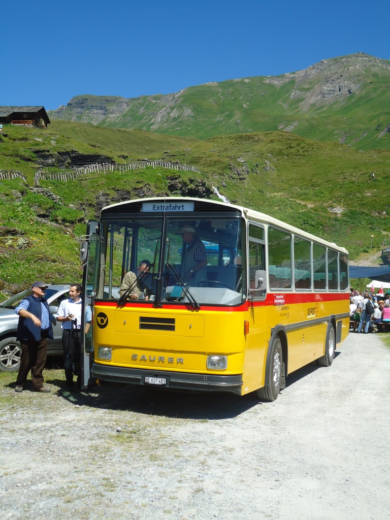 (134'688) - AVG Meiringen - Nr. 74/BE 607'481 - Saurer/R&J (ex P 24'357) am 3. Juli 2011 in Grindelwald, Bachl�ger