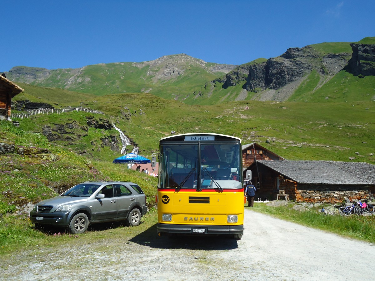 (134'691) - AVG Meiringen - Nr. 74/BE 607'481 - Saurer/R&J (ex P 24'357) am 3. Juli 2011 in Grindelwald, Bachl�ger