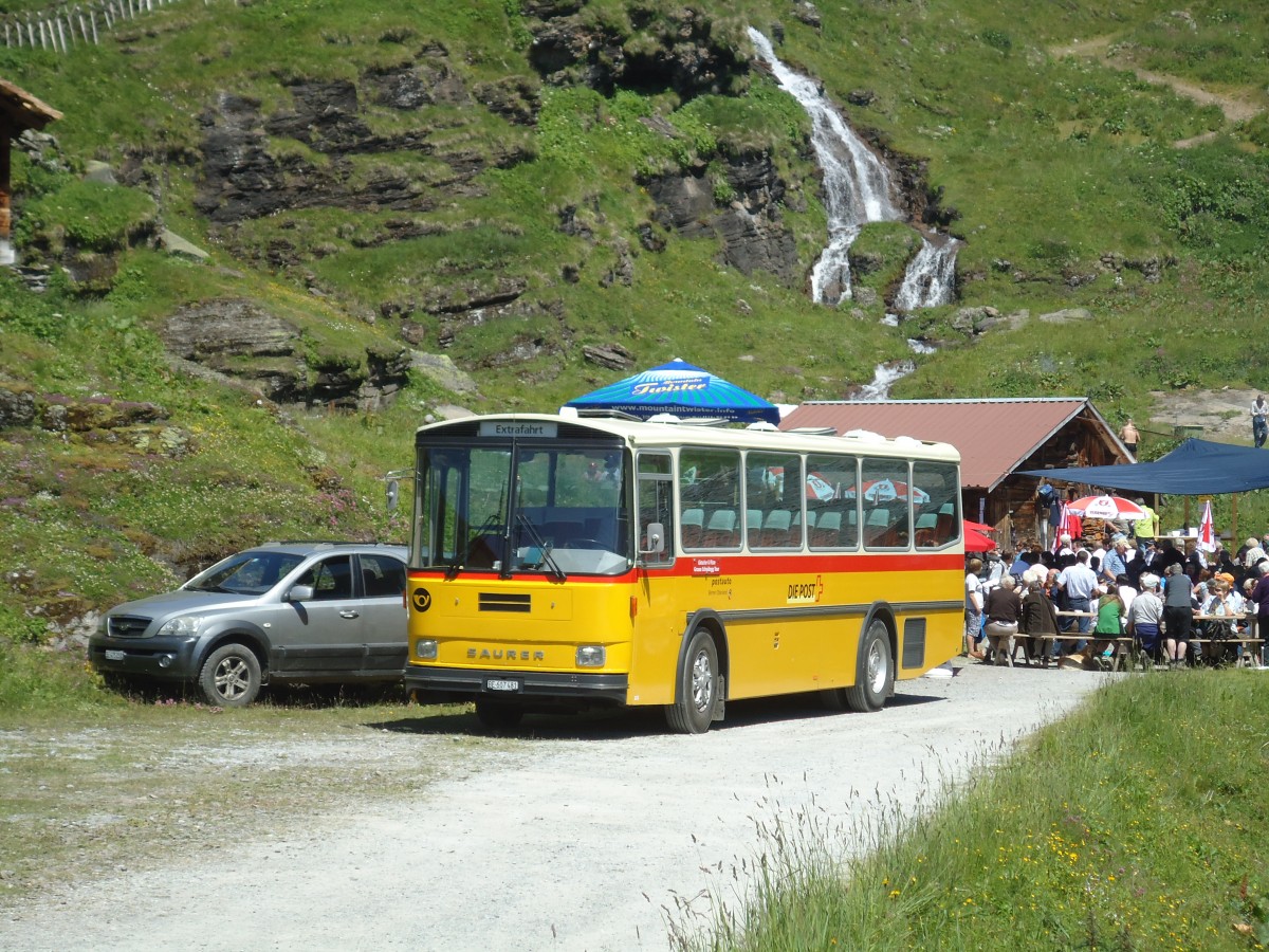 (134'692) - AVG Meiringen - Nr. 74/BE 607'481 - Saurer/R&J (ex P 24'357) am 3. Juli 2011 in Grindelwald, Bachl�ger