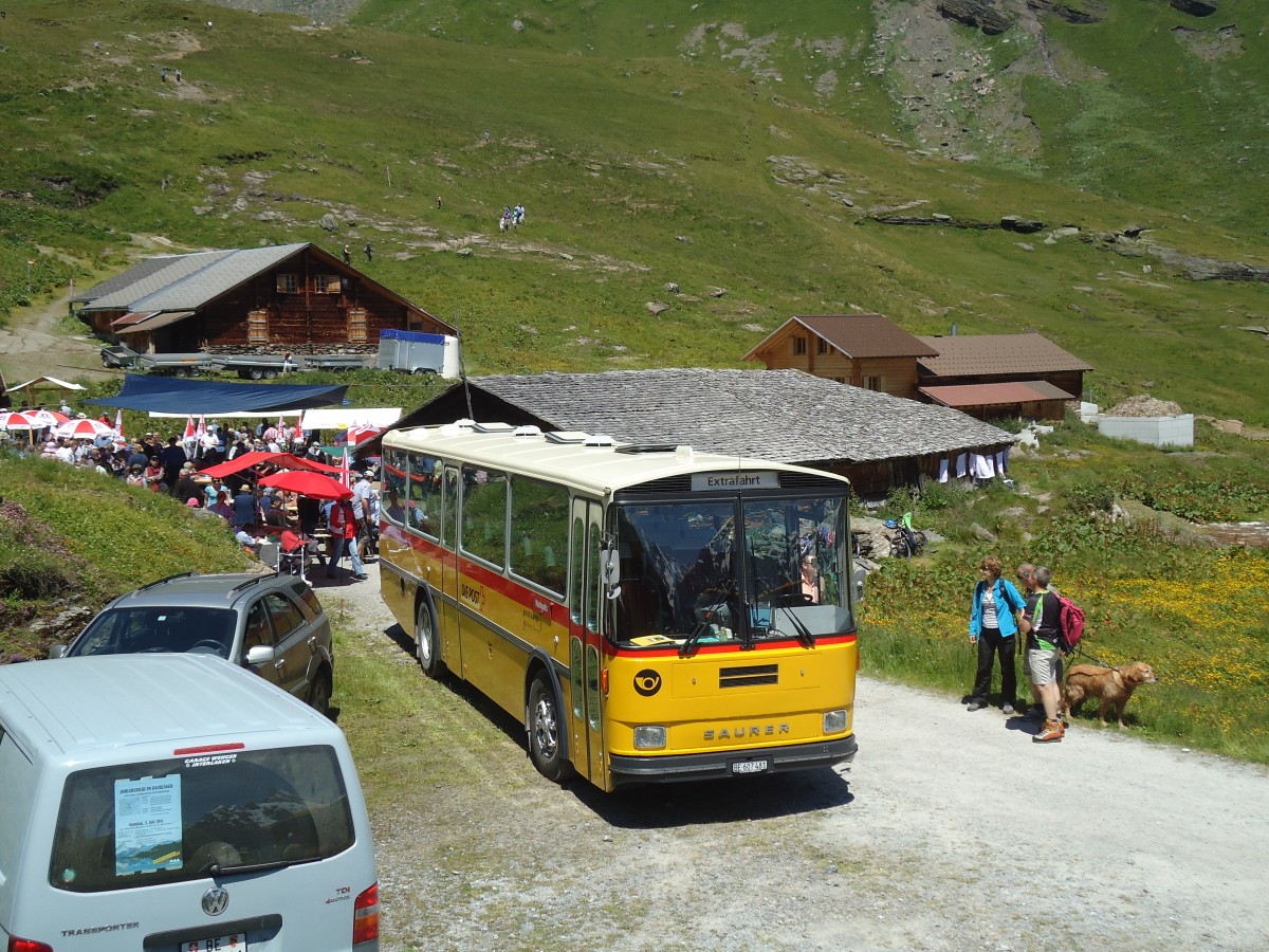 (134'707) - AVG Meiringen - Nr. 74/BE 607'481 - Saurer/R&J (ex P 24'357) am 3. Juli 2011 in Grindelwald, Bachl�ger