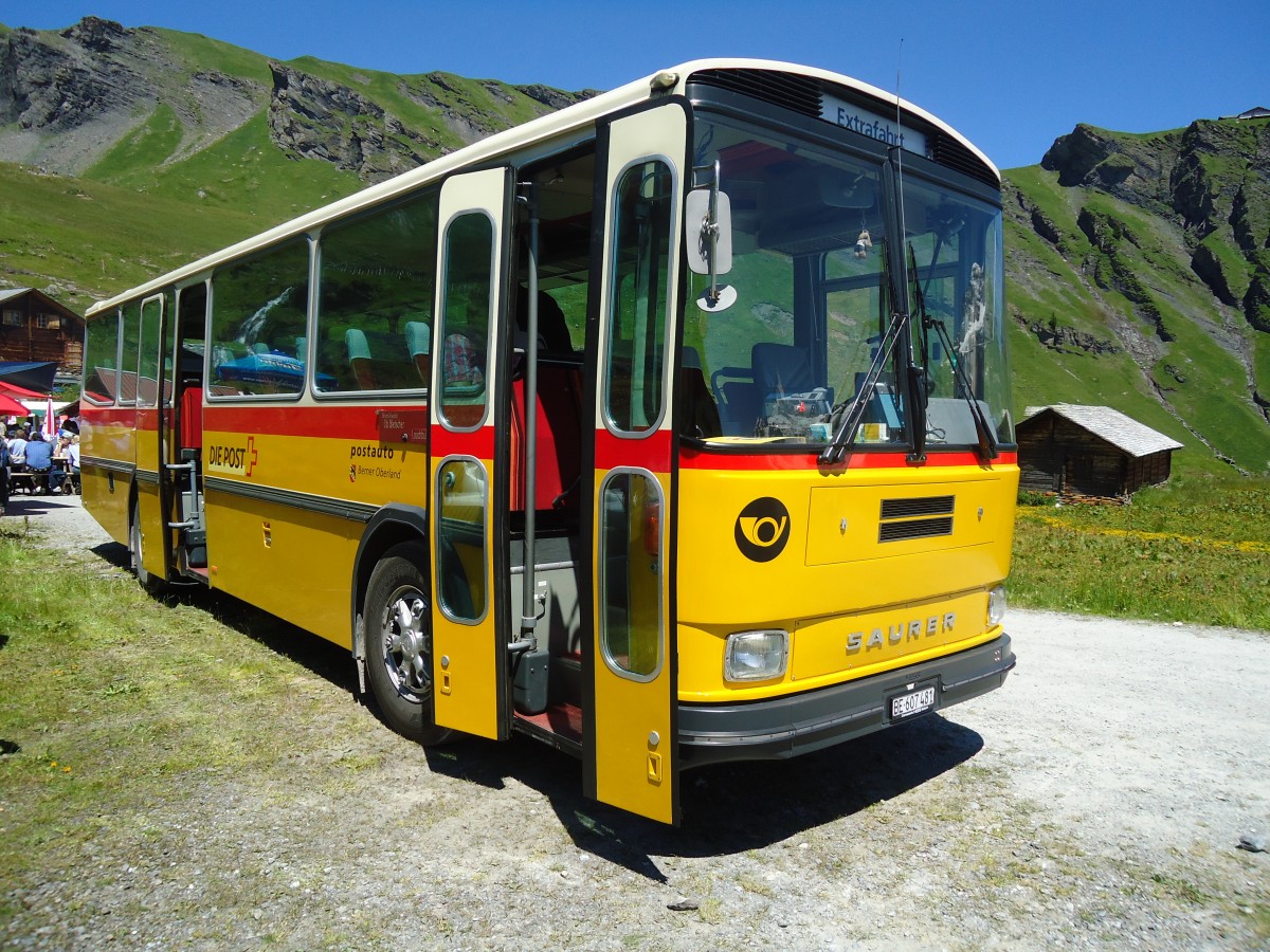 (134'719) - AVG Meiringen - Nr. 74/BE 607'481 - Saurer/R&J (ex P 24'357) am 3. Juli 2011 in Grindelwald, Bachl�ger