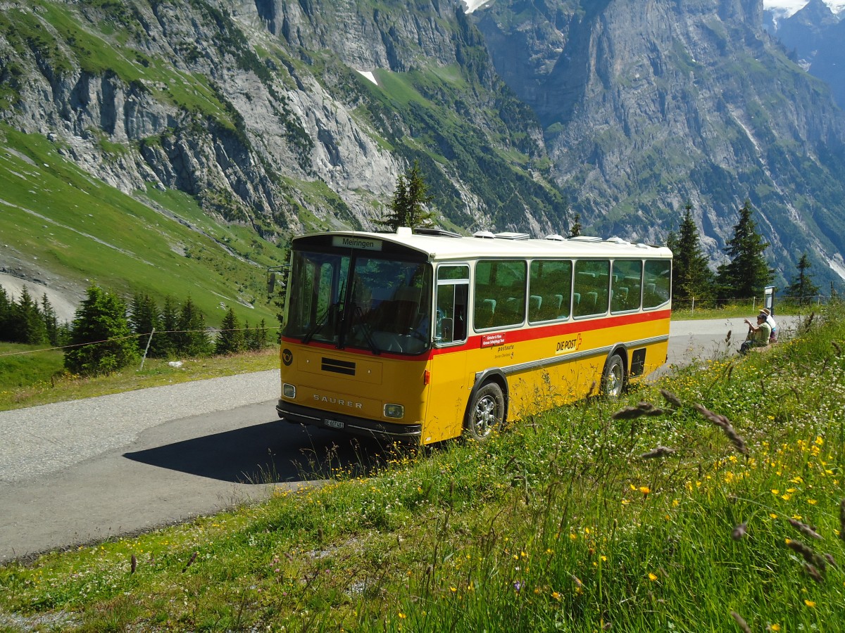 (134'778) - AVG Meiringen - Nr. 74/BE 607'481 - Saurer/R&J (ex P 24'357) am 3. Juli 2011 in Grindelwald, Oberer Lauchb�hl