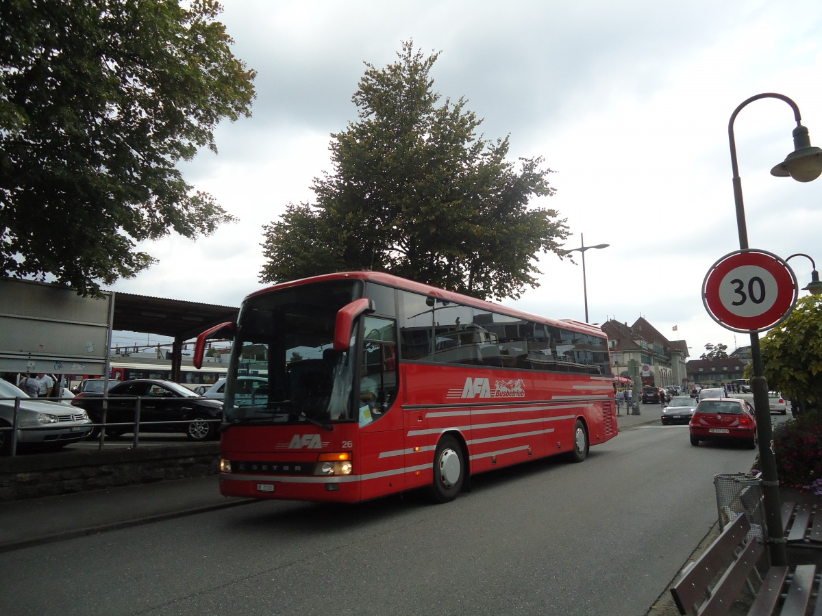 (135'344) - AFA Adelboden - Nr. 26/BE 21'181 - Setra (ex Nr. 16; ex Fr�hlich, D-Ludwigshafen/Rhein) am 30. Juli 2011 bei der Schiffl�ndte Thunn