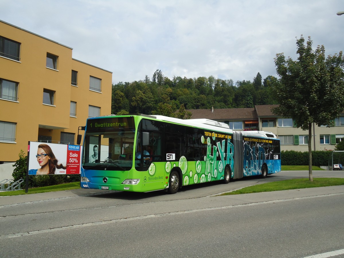 (135'401) - STI Thun (Testbus) - BS 59'327 - Mercedes am 6. August 2011 in Steffisburg, Fl�hli