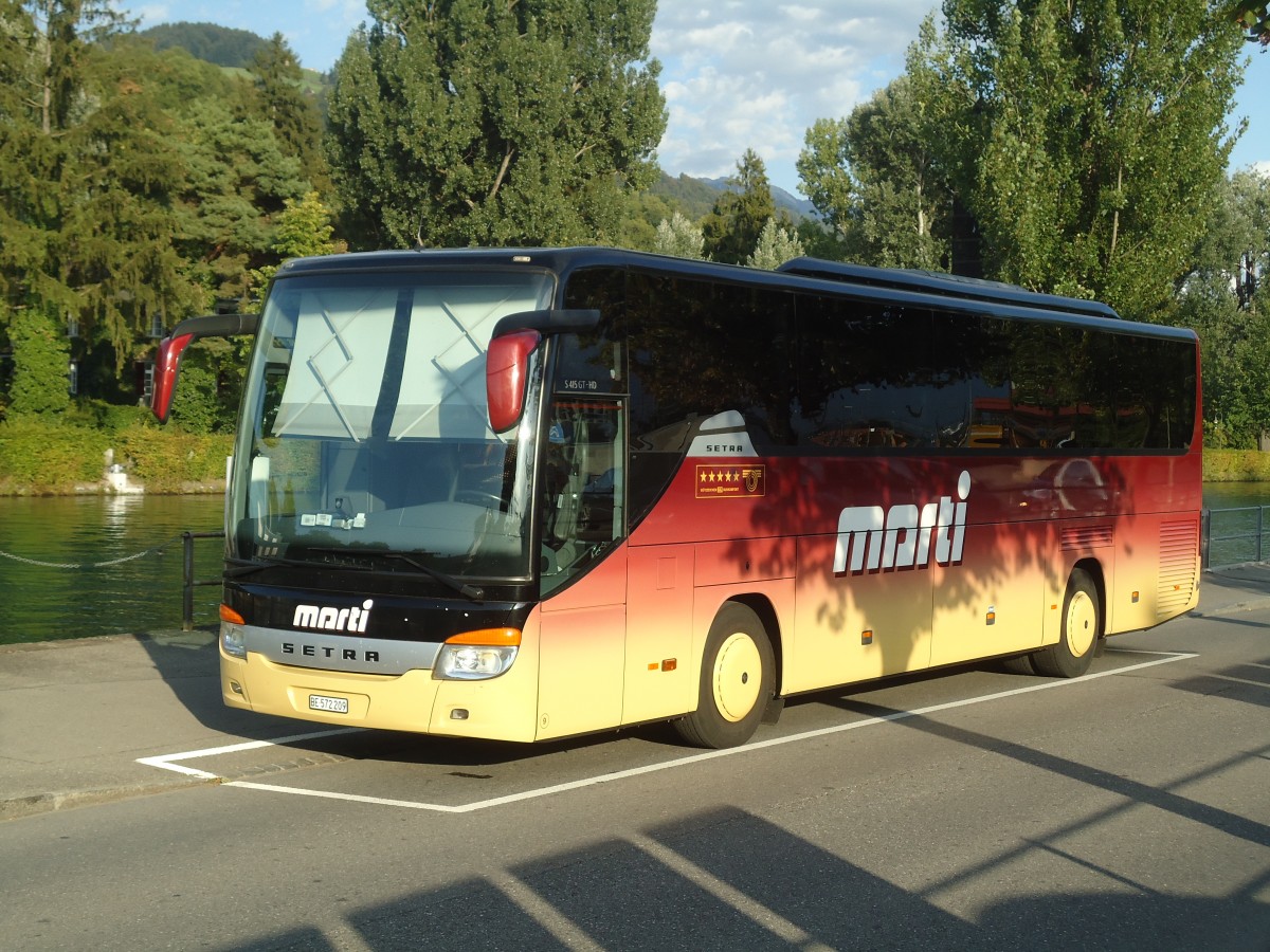 (135'546) - Marti, Kallnach - Nr. 9/BE 572'209 - Setra am 19. August 2011 bei der Schiffl�ndte Thun