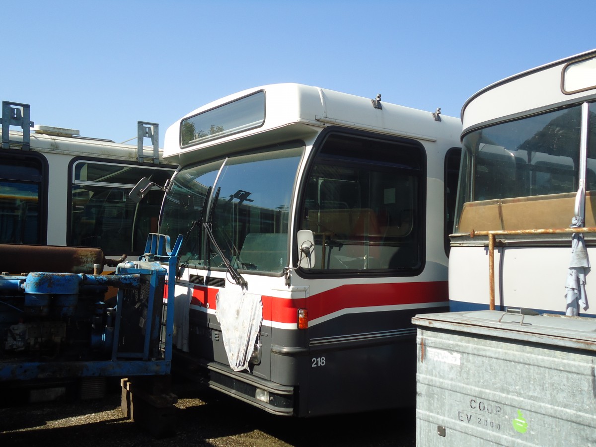(135'606) - VBSG St. Gallen (R�trobus) - Nr. 218 - Saurer/Hess am 20. August 2011 in Moudon, R�trobus (Teilaufnahme)