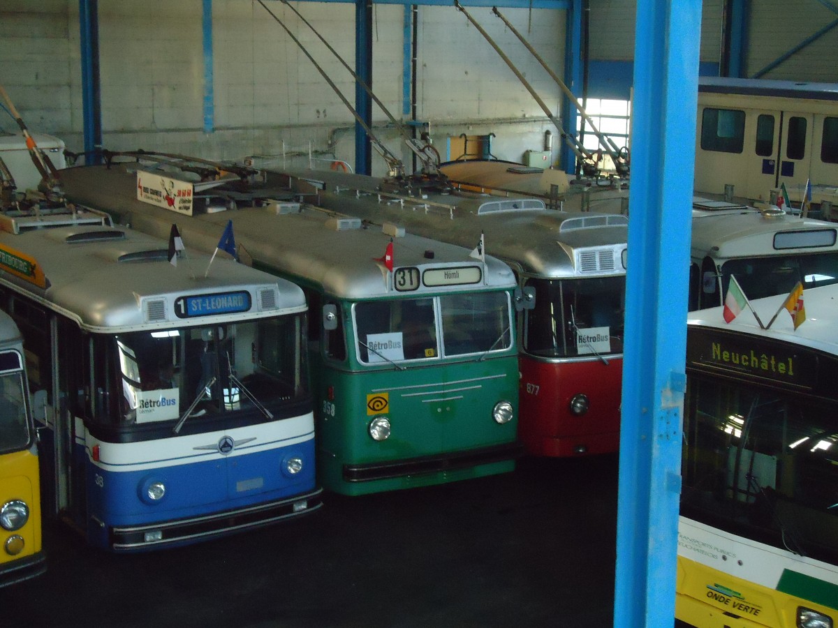(135'613) - BVB Basel (R�trobus) - Nr. 358 - FBW/Reinbolt Trolleybus am 20. August 2011 in Moudon, R�trobus