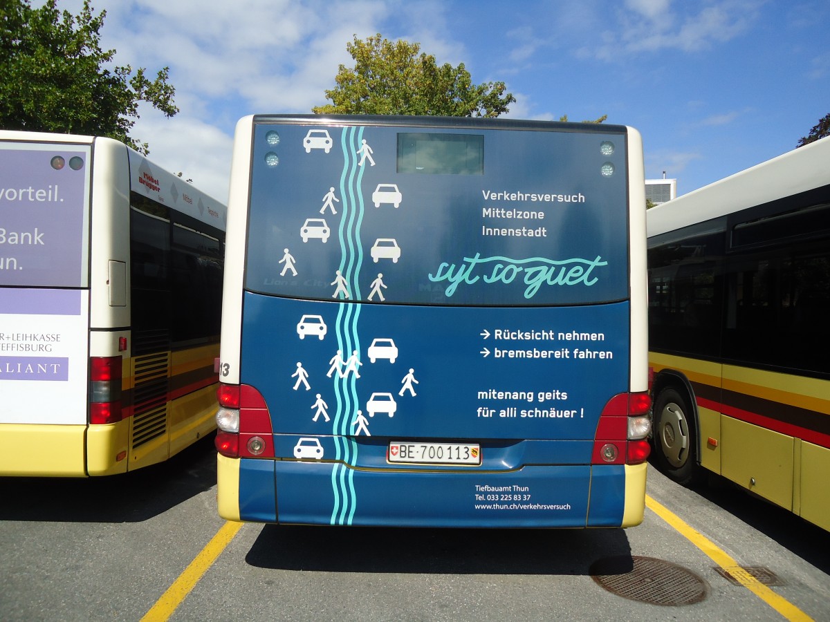 (135'780) - STI Thun - Nr. 113/BE 700'113 - MAN am 29. August 2011 bei der Schiffl�ndte Thun