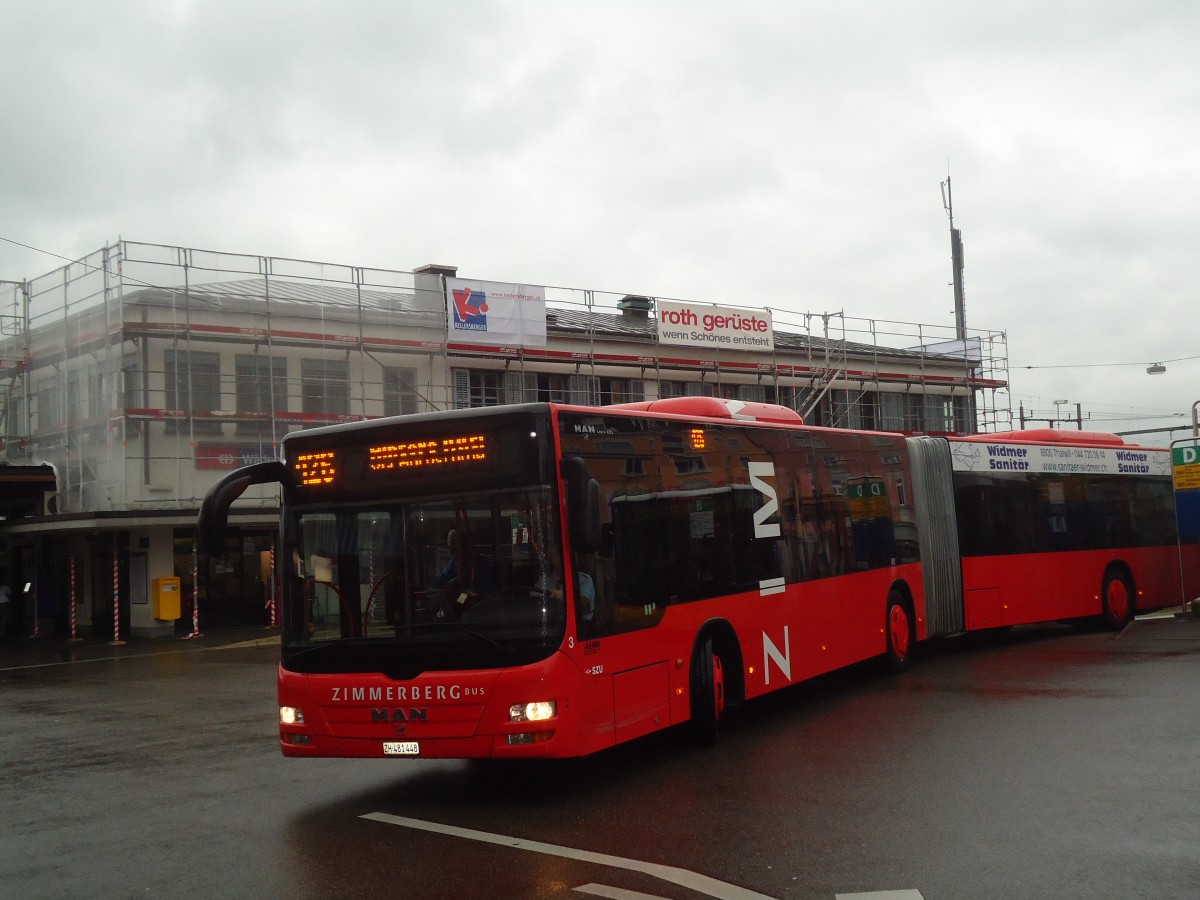 (135'808) - AHW Horgen - Nr. 3/ZH 481'448 - MAN am 5. September 2011 beim Bahnhof W�denswil