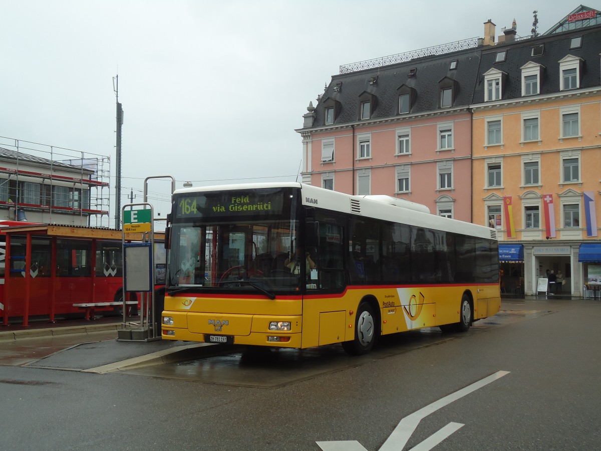 (135'814) - PostAuto Z�rich - Nr. 189/ZH 781'197 - MAN am 5. September 2011 beim Bahnhof W�denswil