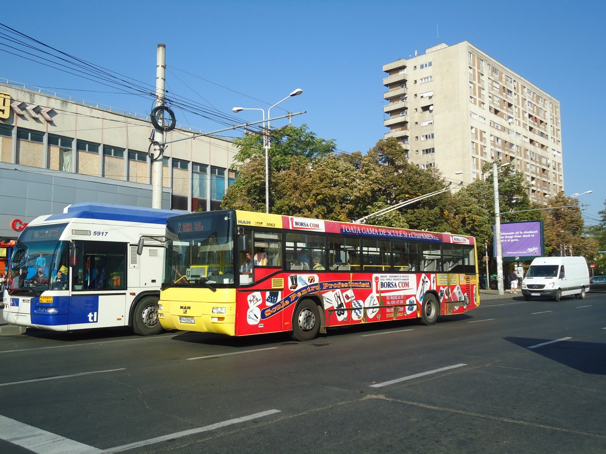 (136'441) - RATP Ploiesti - Nr. 3062/PH 09 NZT - MAN am 5. Oktober 2011 beim Bahnhof Ploiesti S�d