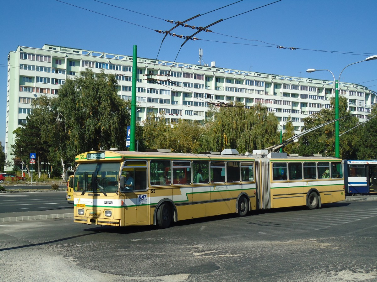 (136'479) - RAT Brasov - Nr. 55/BV 00'120 - FBW/Hess Gelenktrolleybus (ex TN Neuch�tel/CH Nr. 155; ex TN Neuch�tel Nr. 55) am 5. Oktober 2011 in Brasov, Saturn