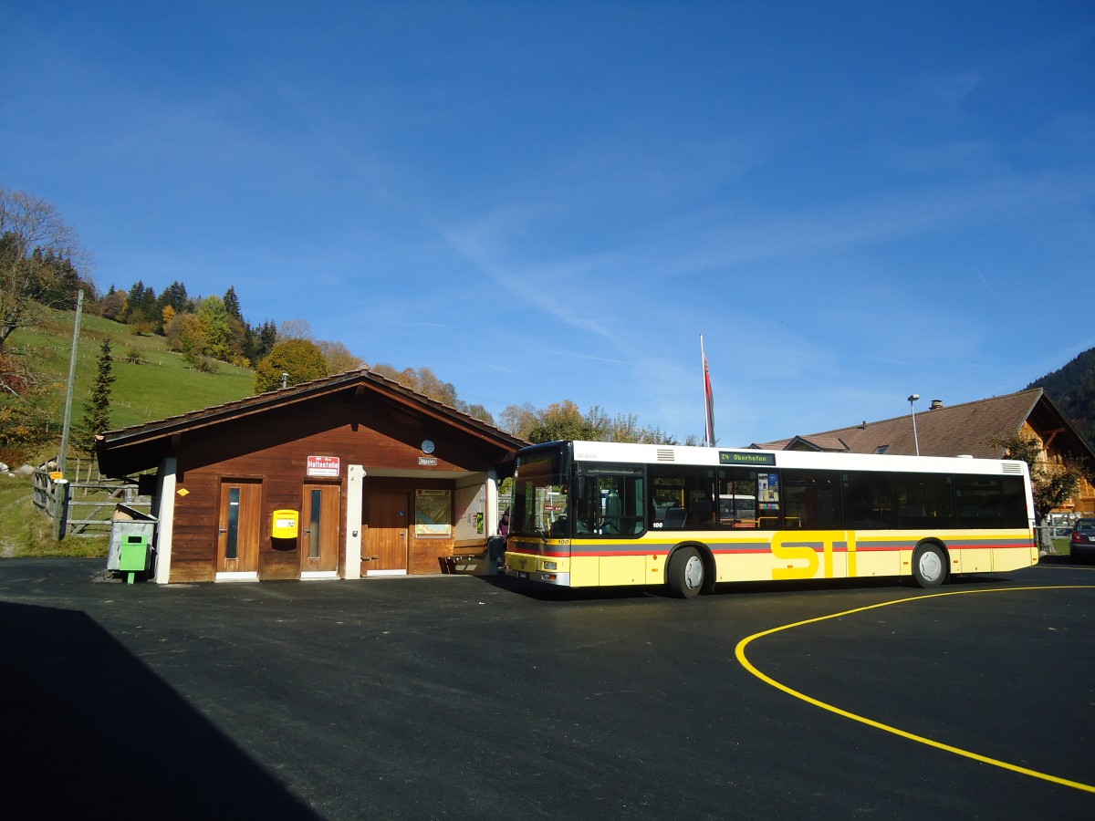 (136'696) - STI Thun - Nr. 100/BE 577'100 - MAN am 31. Oktober 2011 in Schwanden, S�ge