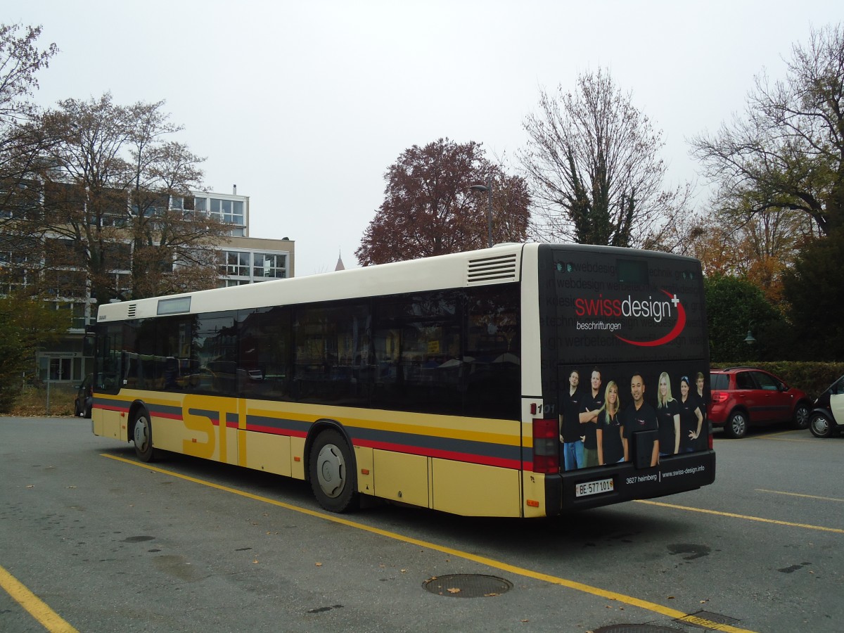 (136'719) - STI Thun - Nr. 101/BE 577'101 - MAN am 11. November 2011 bei der Schiffl�ndte Thun