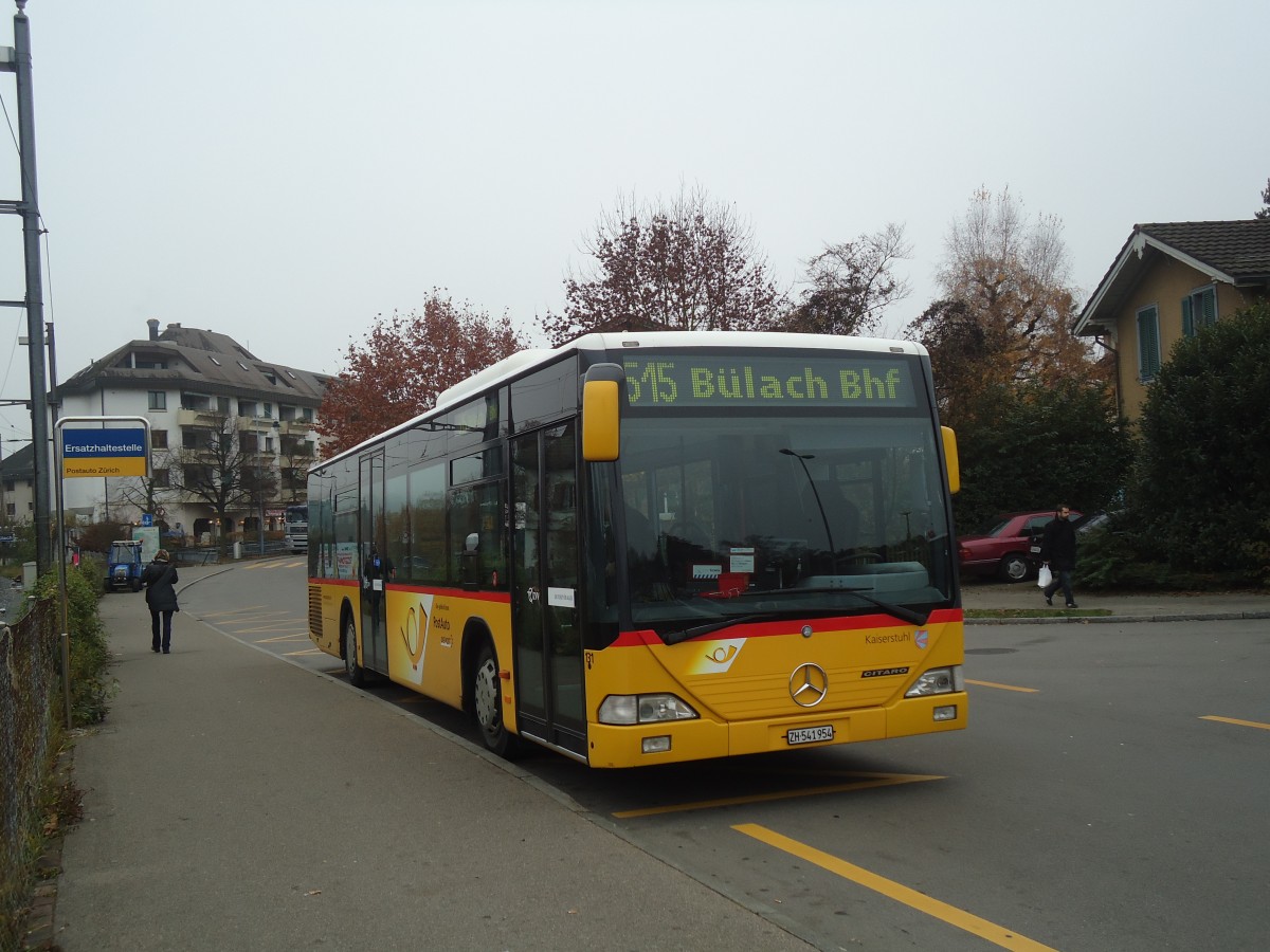 (136'967) - ASN Stadel - Nr. 131/ZH 541'954 - Mercedes am 24. November 2011 beim Bahnhof B�lach