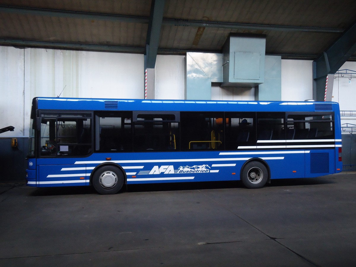 (137'095) - AFA Adelboden - Nr. 56/BE 611'030 - MAN/G�ppel am 4. Dezember 2011 im Autobahnhof Adelboden