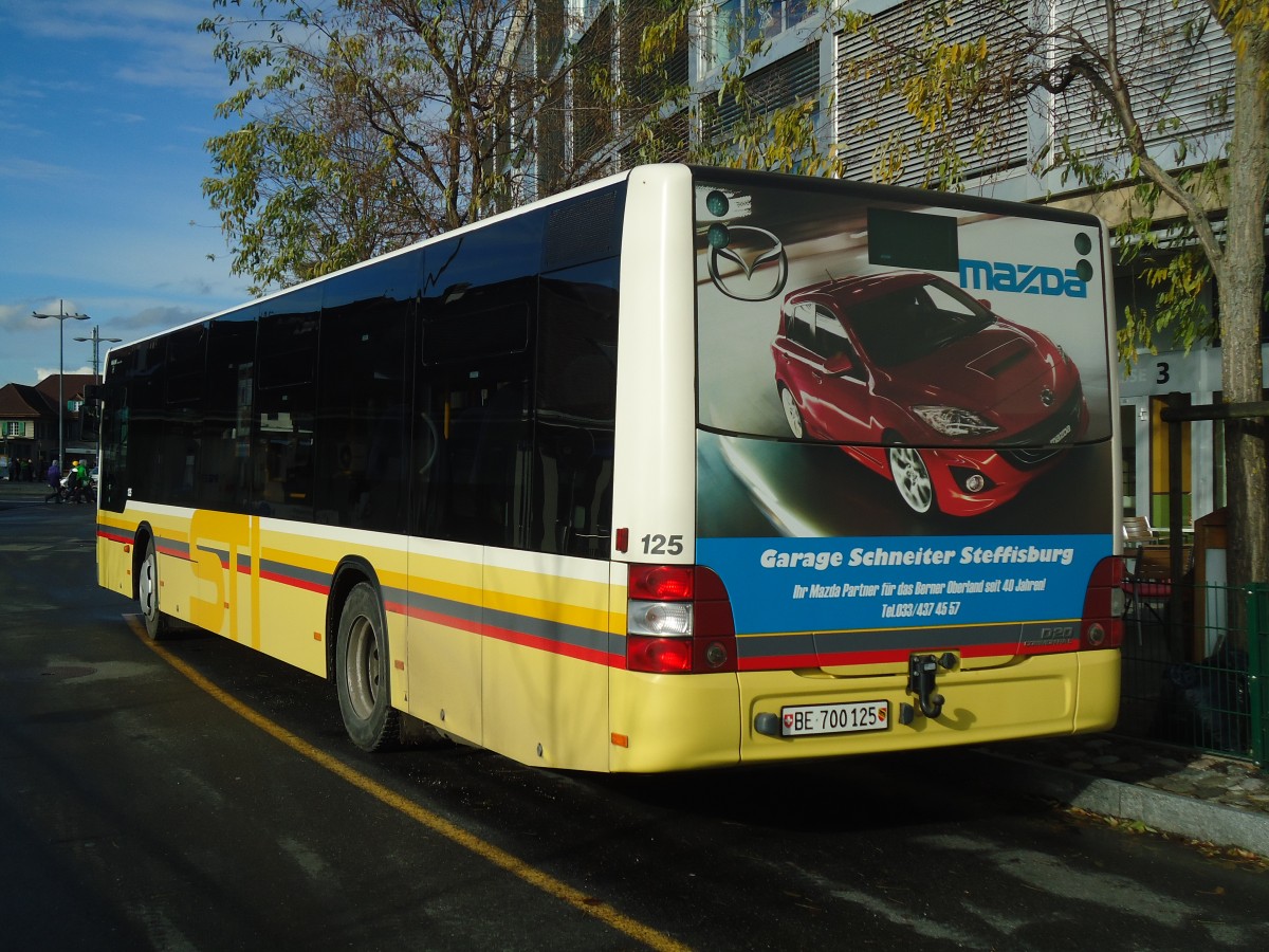 (137'115) - STI Thun - Nr. 125/BE 700'125 - MAN am 8. Dezember 2011 bei der Schiffl�ndte Thun